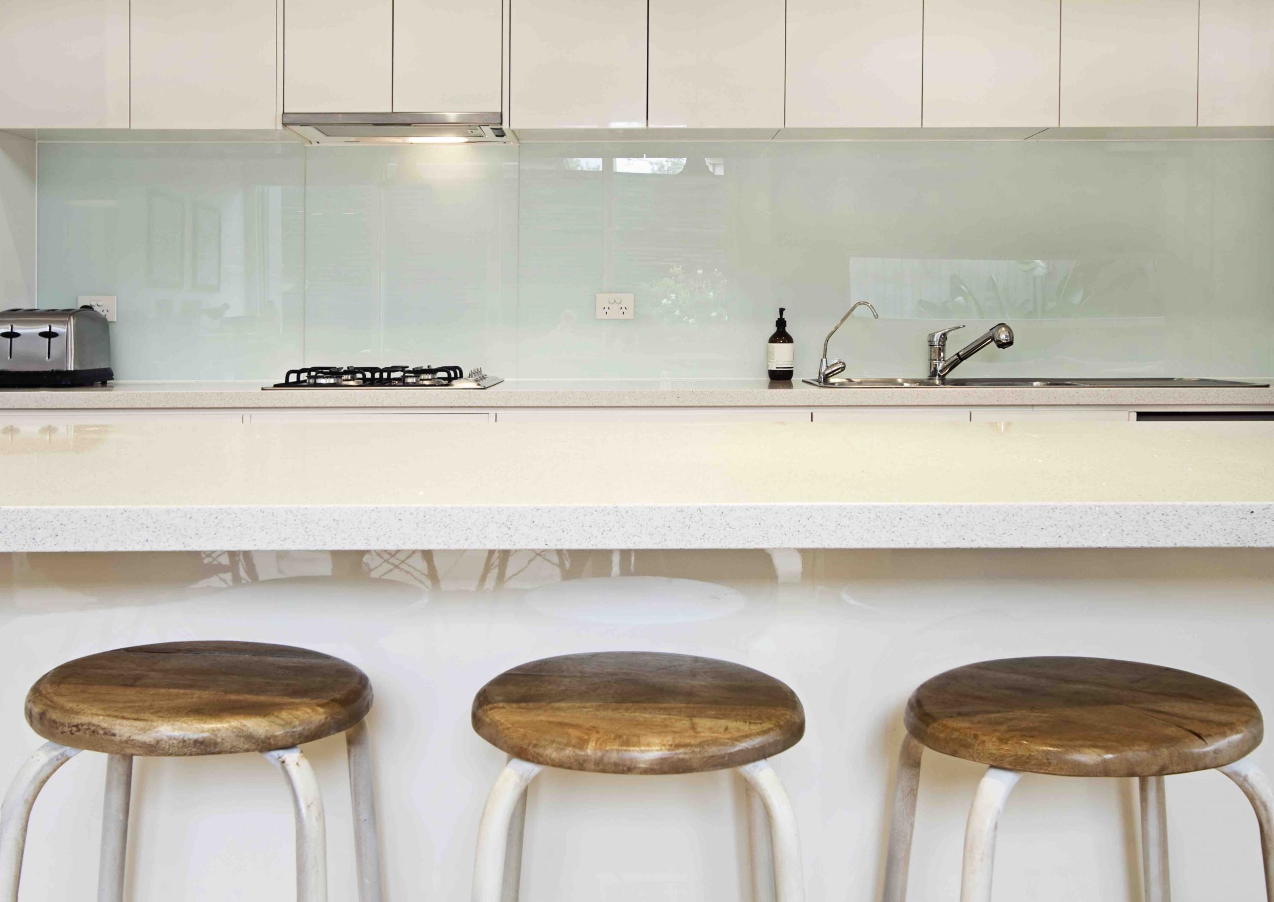 Custom Glass Backsplash Kitchen